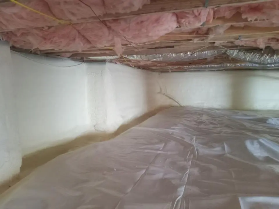 Crawl space encapsulation with closed-cell spray foam for Attic Insulation in Black Mountain